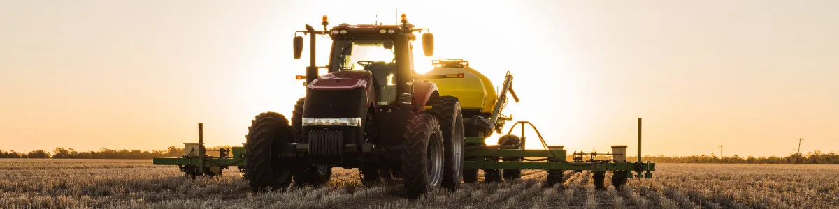 Tractor in a field